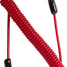 СЗПИ. Спиралевидный привязной шнур с двумя карабинами красный картинка Vento